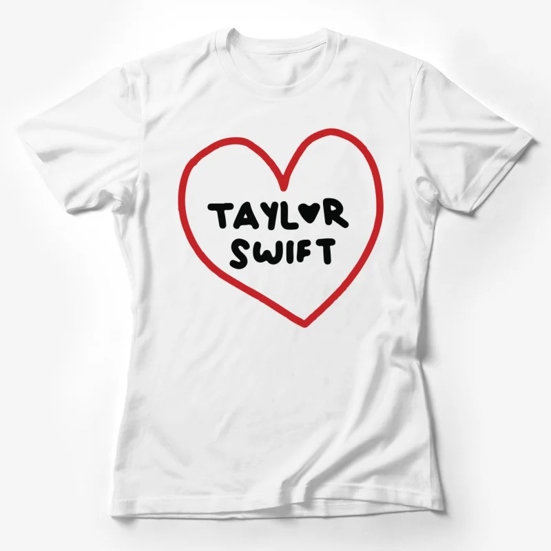 heart Taylor Swift logo text love fan art music celebrity Female T-Shirt