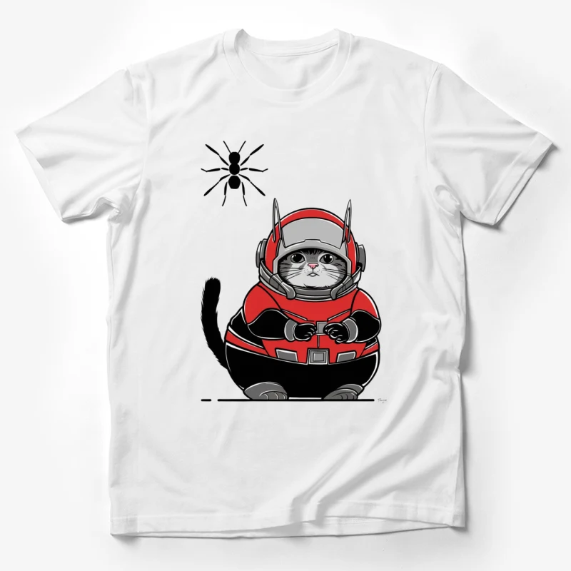 cat superhero costume Ant-Man cartoon animal in costume humor comic art fanar Male T-Shirt