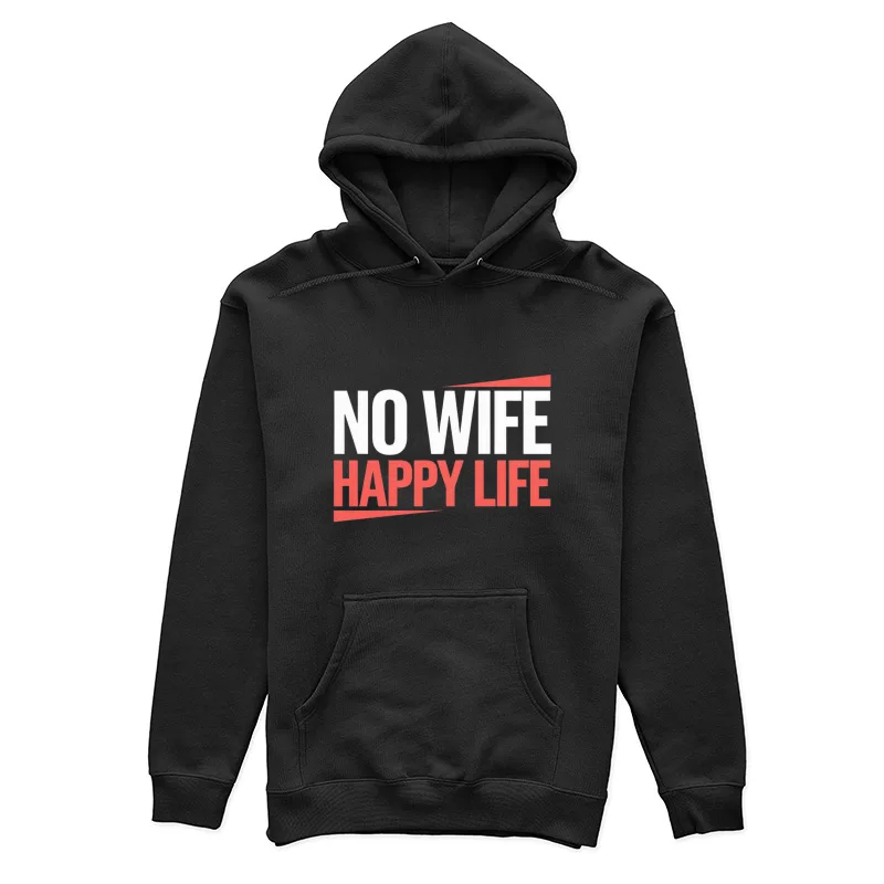 Inspiring Red and White Typography: Happy Life Motivation Female Pullover Hoodie