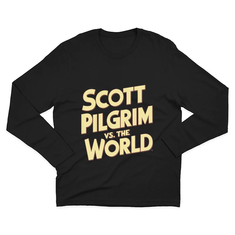 Scott Pilgrim vs. the World: Movie Title Typography Male Long Sleeve T-Shirt