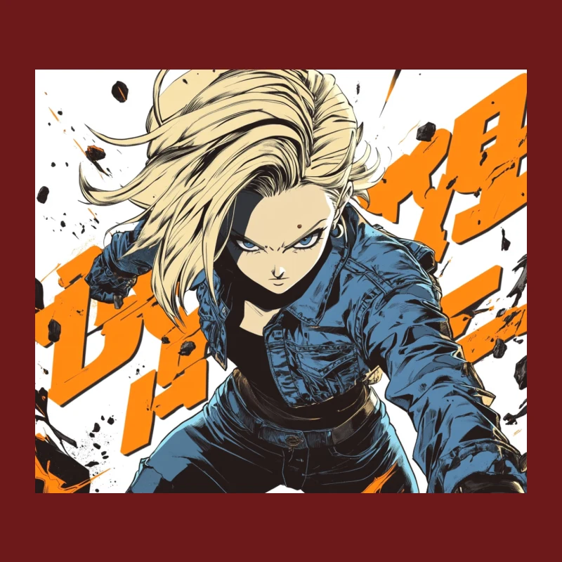 Dynamic Anime Character in Action-Packed Scene Tapestry
