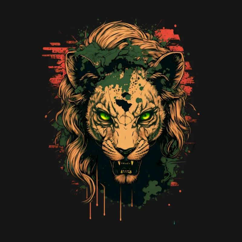 Lioness art illustration animal graphic design wildlife Male T-Shirt