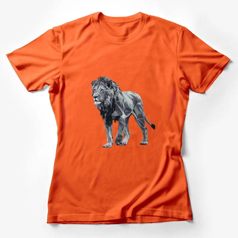 lion geometric abstract animal wildlife art polygonal Female T-Shirt