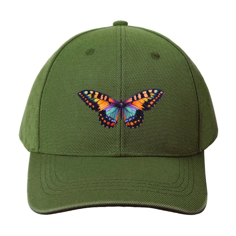 Vibrant Colorful Butterfly with Symmetrical Wings Baseball Cap