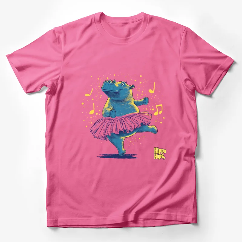 Dancing Hippo in Tutu: A Whimsical Ballet Illustration Male T-Shirt