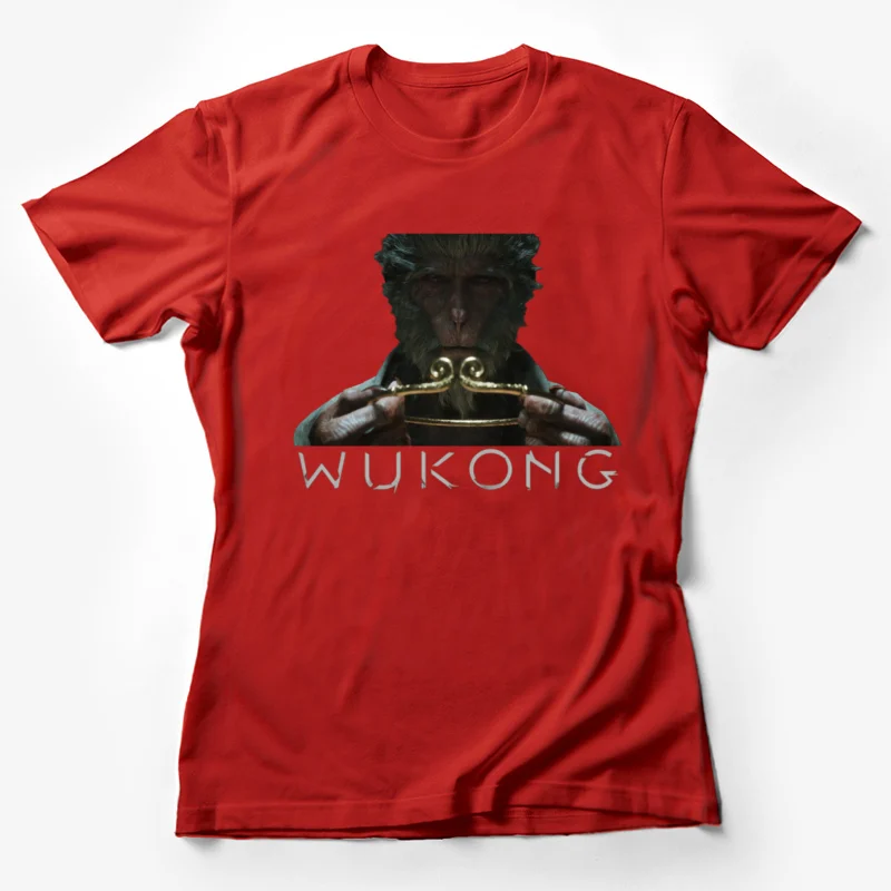 Black Myth Wukong Wukong monkey king primate fantasy character golden staff Chinese mythology Female T-Shirt