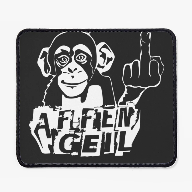 Affen Geil  fun ,sprüche,lustig,Affe,mittelfinger,stinkefinger,party Mouse Pad