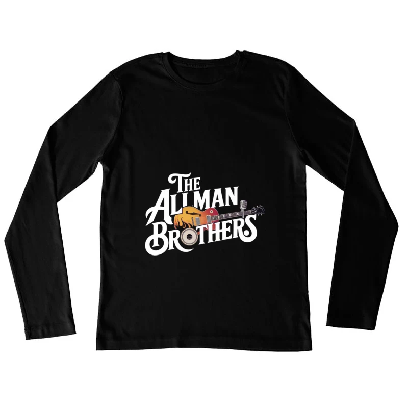 Surreal Musical Instrument Fusion: Guitar and Microphone Art Female Long Sleeve T-Shirt