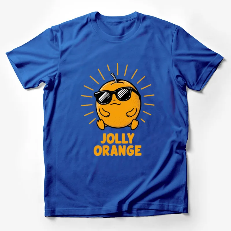 cartoon orange sunglasses fruit character jolly cool illustration Male T-Shirt