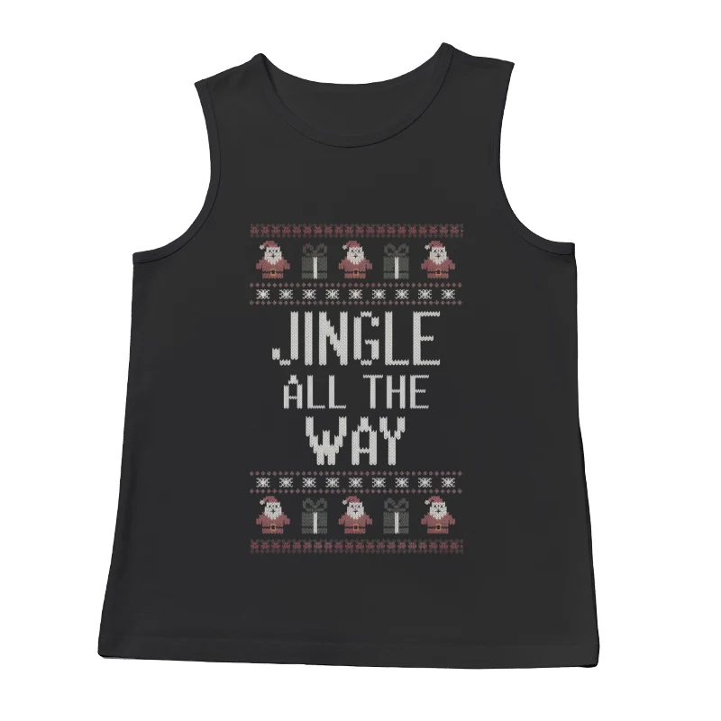 Pink Crown Pattern Decorative Border Design Male Tank Top