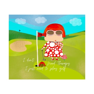 She plays golf, Yayoi Kusama inspired and her pumpkin golf balls T-Shirt