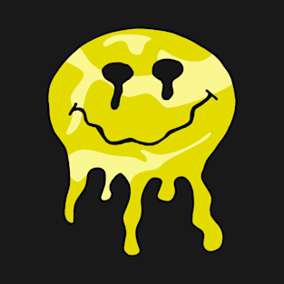 Funny Melting Acid Smiley Face T-Shirt