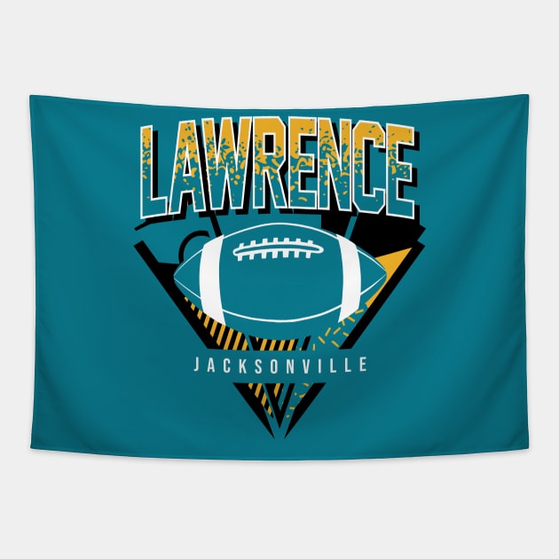 Lawrence Retro Jacksonville Football Tapestry by funandgames