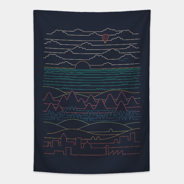 Linear Landscape Tapestry by Thepapercrane