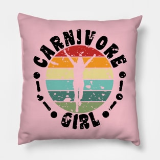 CARNIVORE GIRL MEAT EATER STEAK LOVER CUTE GIRL WOMAN Pillow