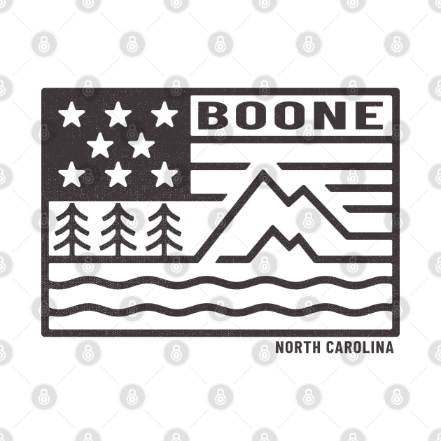Visiting NC Mountain Cities Boone, NC Flag by Contentarama