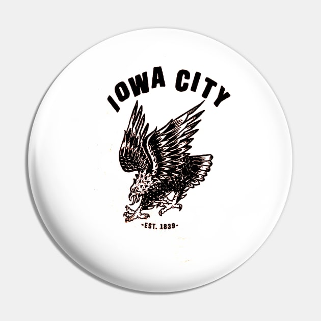 Iowa City Eagle Pin by alpphadesignart