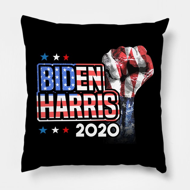 Biden Harris 2020 American Flag Fist Pillow by dnlribeiro88