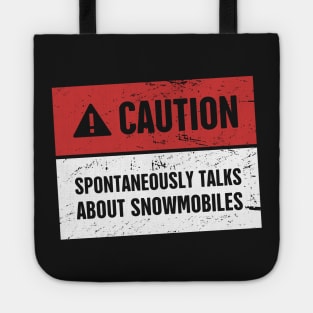 Caution - Funny Snowmobile Design Tote