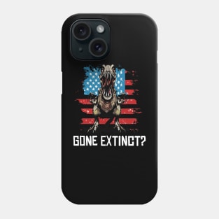 Scary Halloween Zombie T-Rex Dinosaur 4th Usa American Flag July Fourth Phone Case