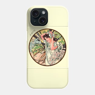 Art Nouveau June Calendar Alphonse Mucha Phone Case