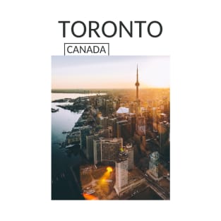 Toronto Ontario Canada Cityscape Skyline Sunset Gift for Canadian Canada Day Present Souvenir T-shirt Hoodie Apparel Mug Notebook Tote Pillow Sticker Magnet T-Shirt