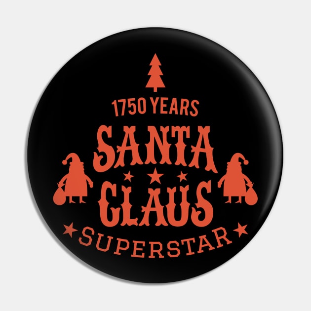 Santa Claus Superstar - Santa Claus College Style - Funny Christmas illustration Pin by Boogosh