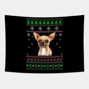 Chihuahua Ugly Christmas Sweater Funny Dog Lover Owner Gifts Tapestry