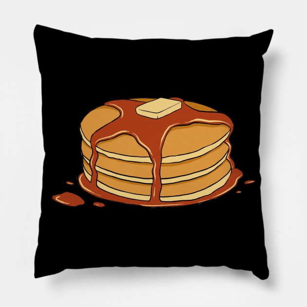 Pancakes - Pancake Lover Pillow by fromherotozero