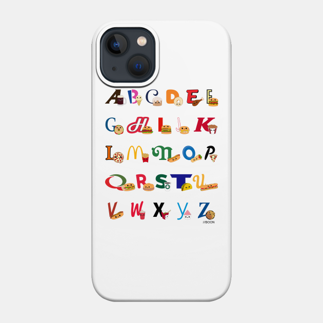 Fast Food Alphabet - Alphabet - Phone Case