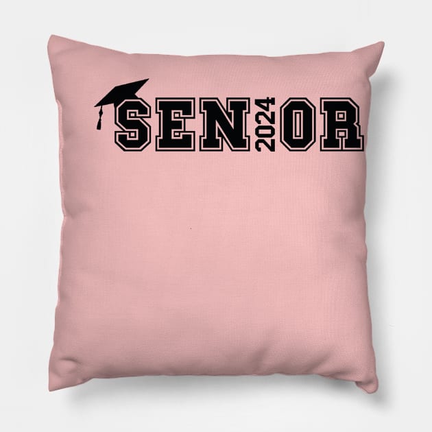 Senior 2024 Pillow by Positively Petal Perfect 