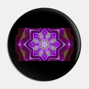 Electric Purple Lotus mandala Pin