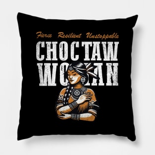 Proud Choctaw Woman Pillow