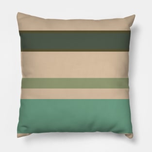 An engaging union of Soldier Green, Beige, Artichoke, Oxley and Gunmetal stripes. Pillow