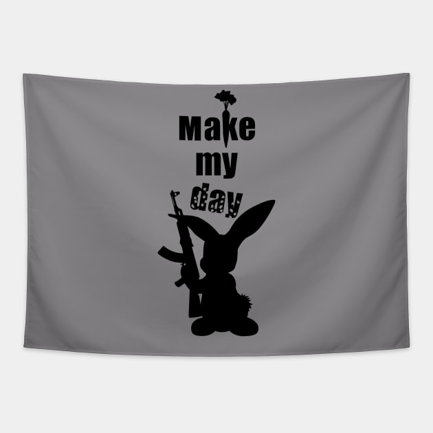 rabbit gun scarface mafia crime Tapestry by untagged_shop