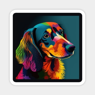 Pop Art Dachshund Dog Magnet