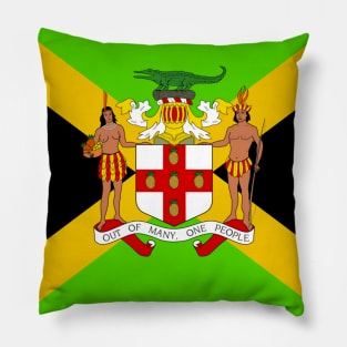 Jamaican coat of arms flag Pillow