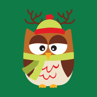 Christmas Rudolph Reindeer Owl T-Shirt
