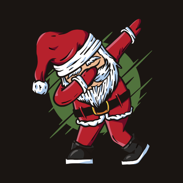 Funny Dabbing Santa Claus Cartoon by SLAG_Creative