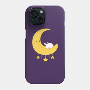 Cute Moon Rabbit Cartoon Illustration Phone Case