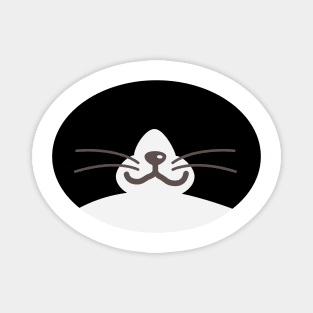 Tuxedo Cat Face Magnet