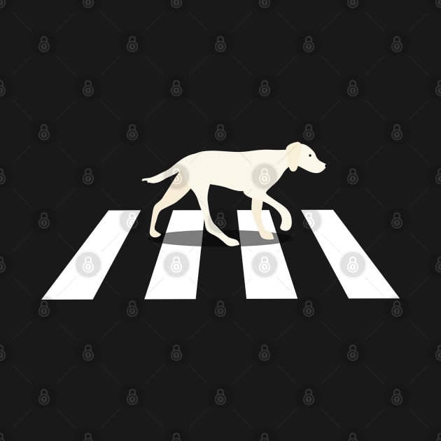 Dog Labrador Retriever walk over Crosswalk by HappyGiftArt