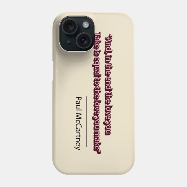 MCCARTNEY QUOTE ILLUSTRATION Phone Case by Odegart