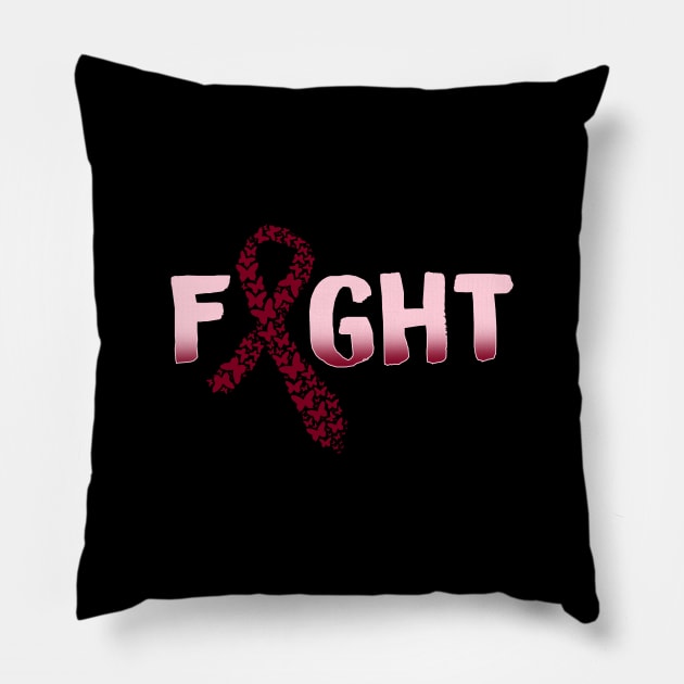 Cancer Awareness - Multiple Myeloma Ribbon T-Shirt Pillow by biNutz