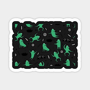 Frogs and Rain Clouds Magnet