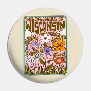 Wisconsin Wildflowers Pin