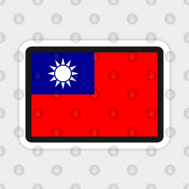 Republic of China Flag - ROC (Taiwan) -  Free China Magnet by SolarCross