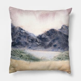 Tundra Basin Watercolor Painting Pillow