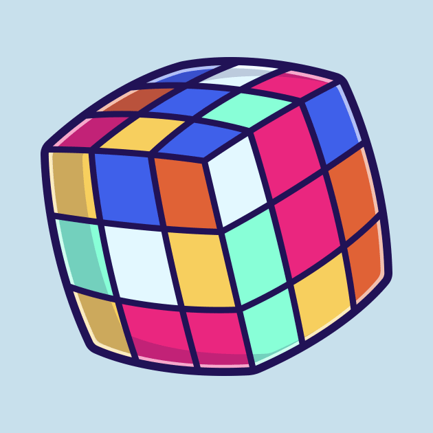 Rubic Cube Cartoon Illustration by Catalyst Labs