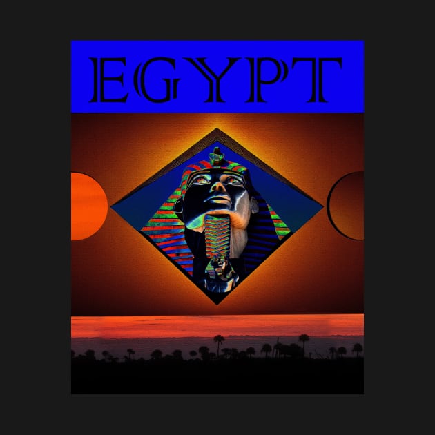 Egypt modern travel poster by dltphoto